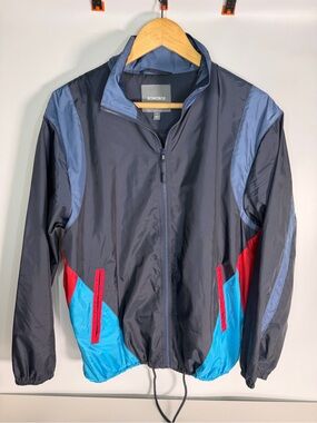 Bonobos Men's Navy Blue Nylon Windbreaker Jacket Vintage Style Size S